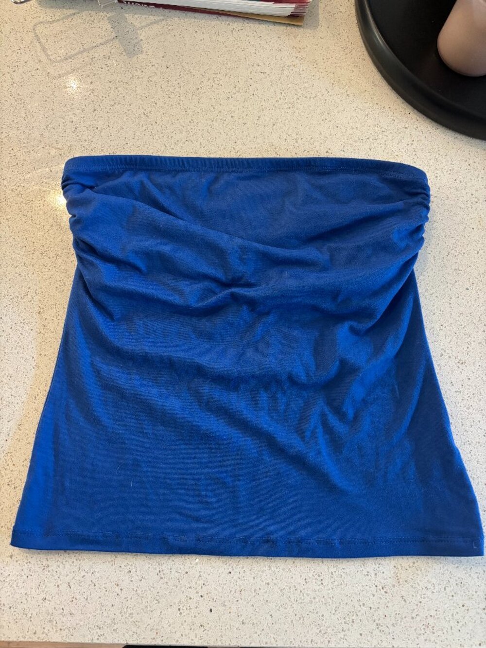 Strapless blue crop top size small